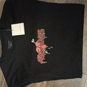 All Saints Men’s Black short sleeve graphic tee shirt XXL streetwear casual